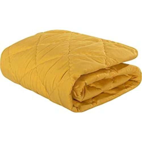 NTBAY Down Alternative Toddler Comforter, Lightweight and Warm Solid Color Baby Crib Quilted Blanket, 39x47 inches, Yellow
