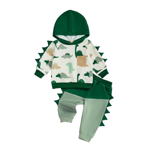 LIOMENGZI Infant Baby Boy Fall Winter Clothes Outfits Hooded Long Sweatshirt Pants Set Toddler Clothes 6 12 18 24 Months 2T