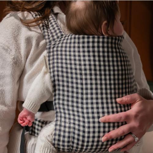 Pepper Lark Baby Carrier | Black & White Gingham | hope&plum