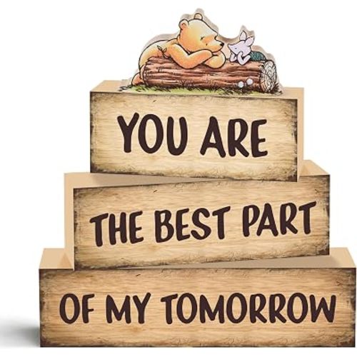 Winnie Wooden Table Decorations, Winnie Decor Gifts for Women