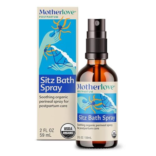 Motherlove Sitz Bath Spray (2 oz) | Sitz Bath for Postpartum Care—Herbal Perineal Spray w/ Witch Hazel—Organic, Vegan, & Cruelty Free