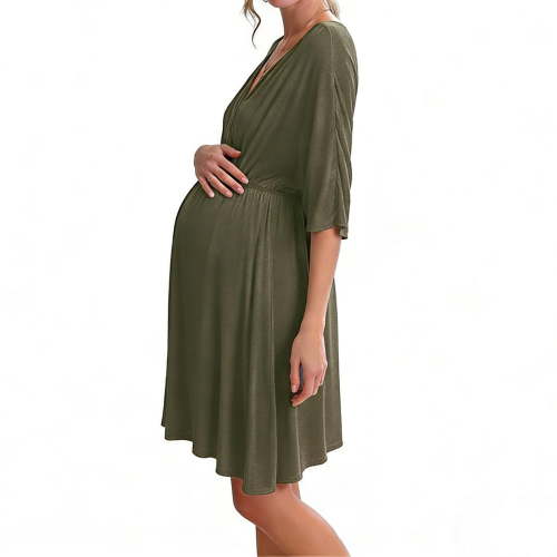 hengsof 3 in 1 Labor/Delivery/Hospital Gown Maternity Dress Nursing Nightgown Sleepwear for Breastfeeding