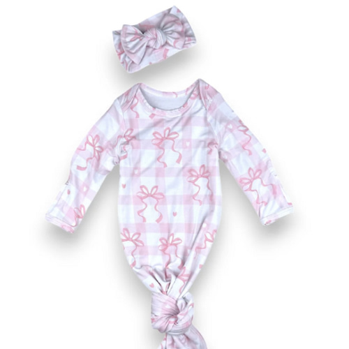Sophie Knotted Gown Set – A Newborn Nest