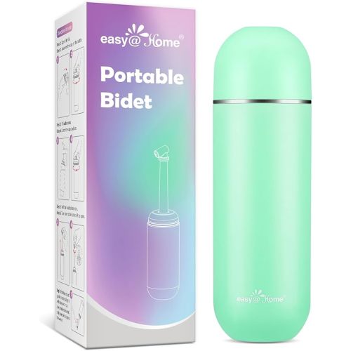 Easy@Home Portable Bidet for Travel: Peri Bottle for Postpartum Care - Handheld Sprayer for Women & Men | 380ml(12.8oz) Large Personal Hygiene Cleaning Bottle | BPA-Free | EPB-01 Green