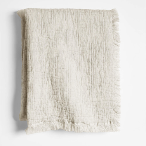 Supersoft Organic Cotton Gauze Stone Tan Baby Stroller Blanket