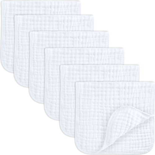 Muslin Burp Cloths - Pack of 6
