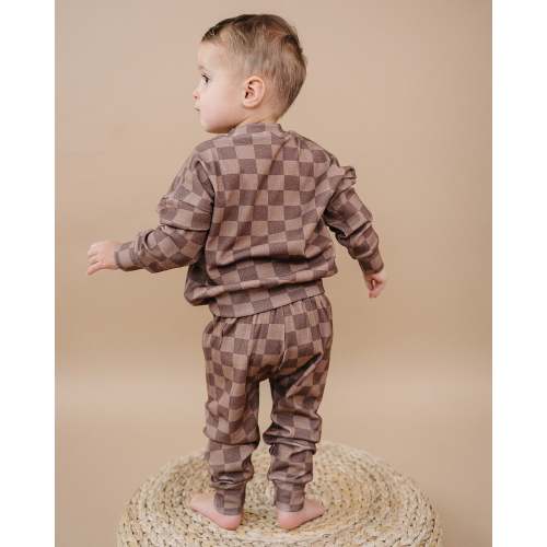 Jogger Set | Espresso Checkered