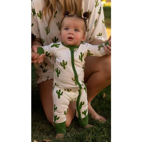 Infant Romper in Cactus