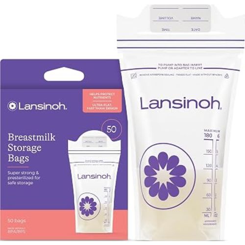Lansinoh Breastmilk Storage Bags, 6 Ounce, 50 Count