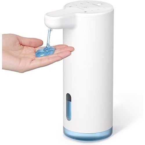 Seawah Automatic Soap Dispenser Touchless(Upgrade Auto & Manual Dual Modes), Quiet Design, IPX7, Adjustable Volume, Rechargeable, Thick & Thin Dish/Hand Soap Compatible for Bathroom & Kitchen