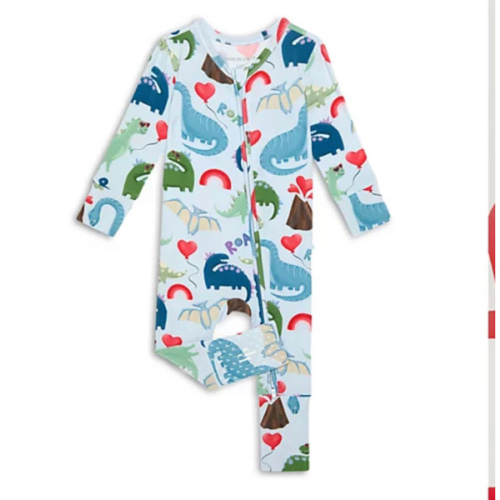Post Peanut Boys' Valentinosaurs Convertible One Piece Coverall - Baby