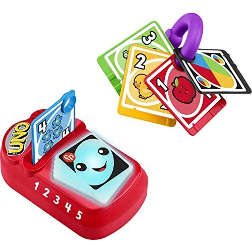 Fisher-Price Baby & Toddler Toy Laugh & Learn Counting and Colors UNO with Educational Music & Lights for Infants Ages 6+ Months