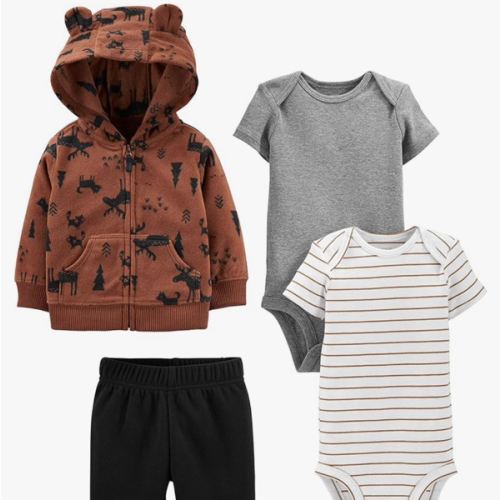Simple Joys by Carter's Baby Boys 4-piece Jacket, Pant, and Bodysuit Set
