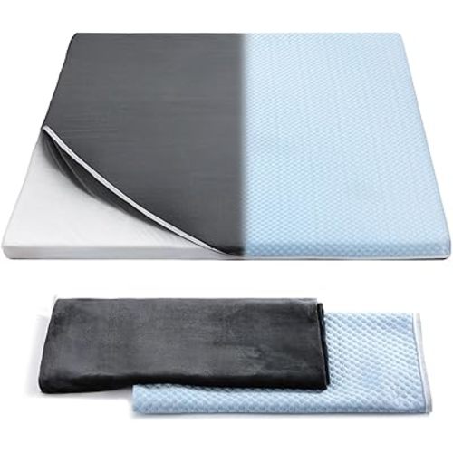 Mallify 1.3" Thick Baby Play Mat for Floor, 50''x50'' Cooling Mat with Dual Surface Removable Cover, Soft Velvet Playpen Mat for Tummy Time, Non-Slip Backing Crawling Mat for Toddlers, Infants
