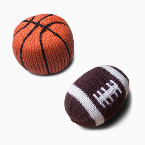 Estella Organic Cotton Handmade Sports Baby Rattle Bundle