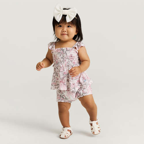 Irene Smocked Babydoll Bummie Set
