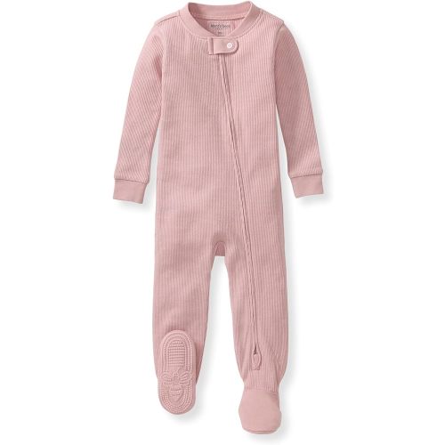 Burt's Bees Baby unisex-baby Honeysoft Sleeper Pajamas, Zip Front Non-slip Footed Footie Pjs, Organic Cotton & Lyocell