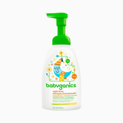 BabyGanics Night Time Shampoo + Bodywash - Orange Blossom, 16 oz