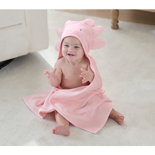 Axolotl Plush Baby Hooded Towel