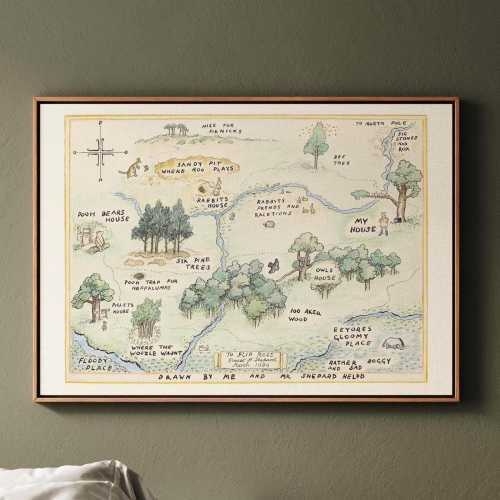 Vintage Storybook Map Nursery Art ∙ 1687