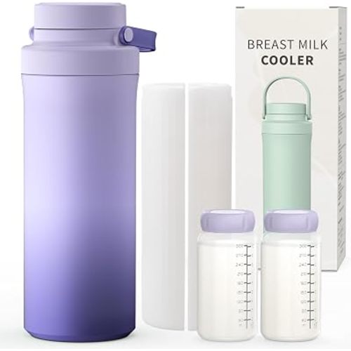 Xaproo 22oz Breast Milk Cooler Bottle, 24H Ice-Free Cooling