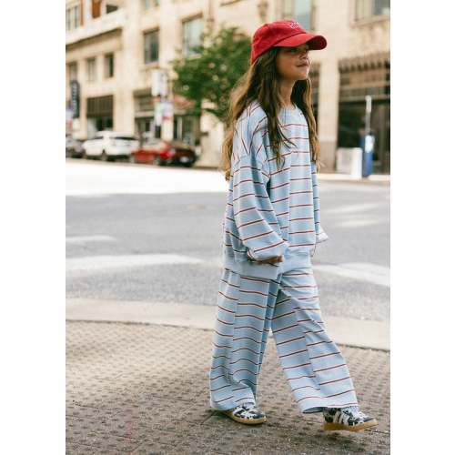 Lightweight Striped Pants - Light Blue – Fostered Collection