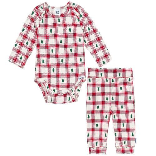 2-Piece Baby Neutral Plaid Tree Onesie® Pant Set – Gerber Childrenswear