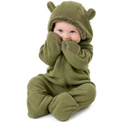 Cuddle Club Fleece Baby Bunting Bodysuit Hoodie, Newborn - 5T