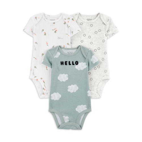 Carter's Child of Mine Baby Unisex Bodysuits, 3-Pack, Sizes Preemie-18 Months