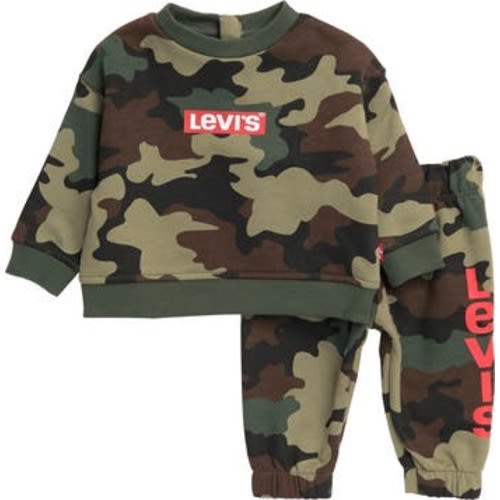 Camo Crewneck Pullover & Joggers Set