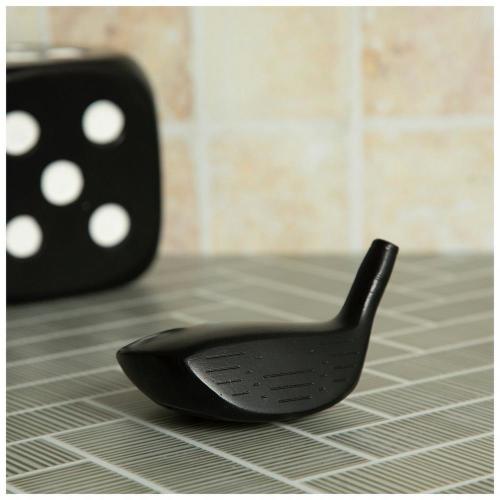 Black Golf Club Head Figurine