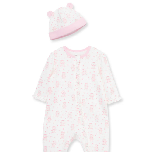 Joyful Bear 2-Way-Zip Footie & Hat