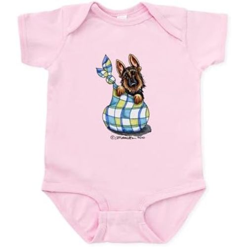 CafePress Baby German Shepherd Infant Bodysuit Cute Infant Bodysuit Baby Romper