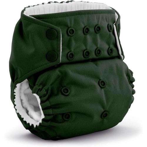 Kanga Care Rumparooz G3 Stay Dry Cloth Diaper Reusable One Size Pocket Diaper Patented Inner Double Gusset 2 pcs Microfiber Insert Soaker (6-55+ lbs) - Pine