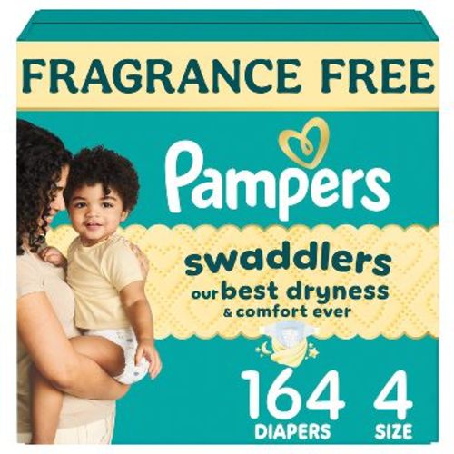 Pampers Swaddlers Sensitive Disposable Diapers Massive Pack - Size 4 - 164ct