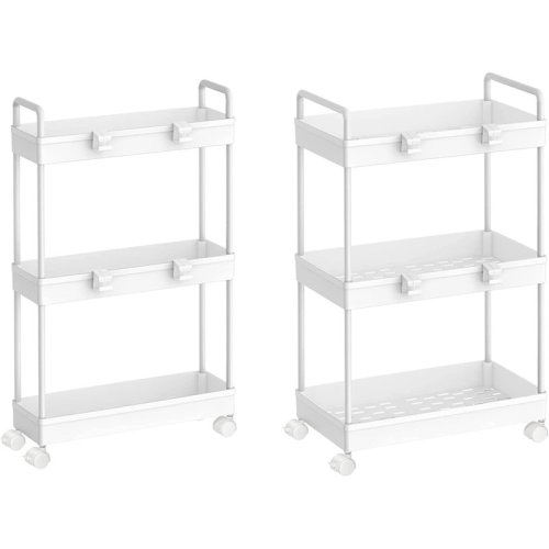 Haitral 2 Piece Storage Kitchen Cart Set & Reviews | Wayfair