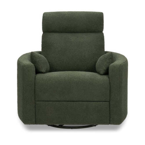 Atlas Swivel Recliner - Cozy Olive Boucle