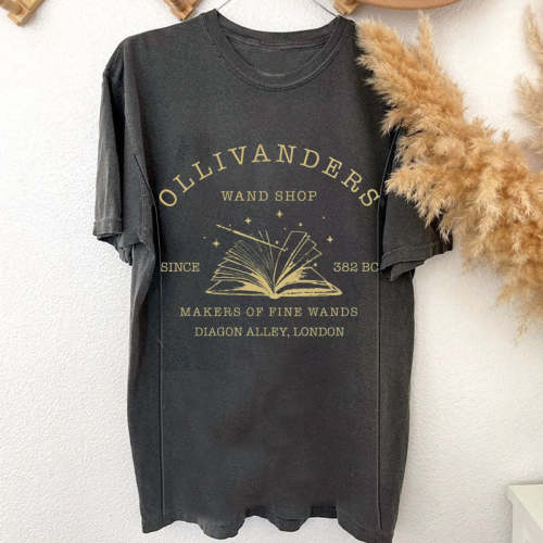 Ollivanders Wand Shop Nursing Side Zipper T-shirt- Size Medium