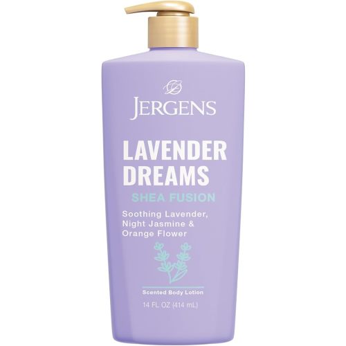 Jergens Shea Fusion Lavender Dreams Body Lotion, Scented Lotion, Moisturizer with Shea Butter and Vitamin E, 14 Fl Oz