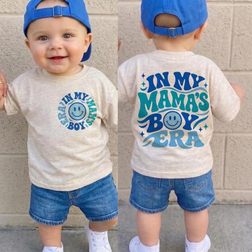 In My Mama's Boy Era Baby Tee front & back, baby Bodysuit, Mamas Boy Outfit, New Mom gift, Baby shower gift, Mother's Day Gifts For Boy Mama