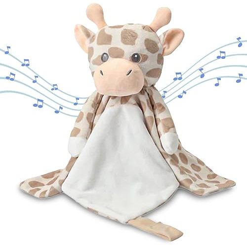 Love By Emi Shay Giraffe Lovey Sound Machine, White Noise & Lullaby Baby Sleep Soother, Newborn Gift, Security Blanket with Pacifier Holder, Baby Gifts for Boys and Girls, Infant Toy 0-6 Months