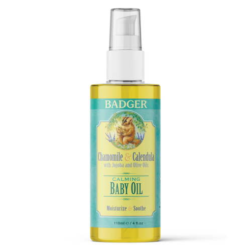 Badger Baby Oil, Chamomile & Calendula, 4 fl oz
