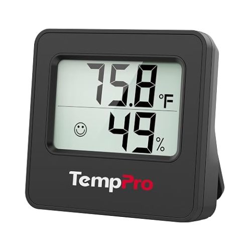 ThermoPro TP157 Hygrometer Indoor Thermometer for Home, Room Thermometer Humidity Meter with Accurate Temperature Humidity Sensor for Greenhouse Baby Room Office-1 Pack