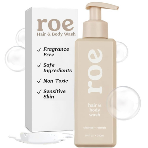 Roe Wellness- Toddler & Baby Body Wash & Shampoo Moisturizing Clean Ingredients | Suitable for Sensitive Skin, Fragrance-Free, Natural Vanilla Scent, Fresh Cleaning | 9.4 fl oz.