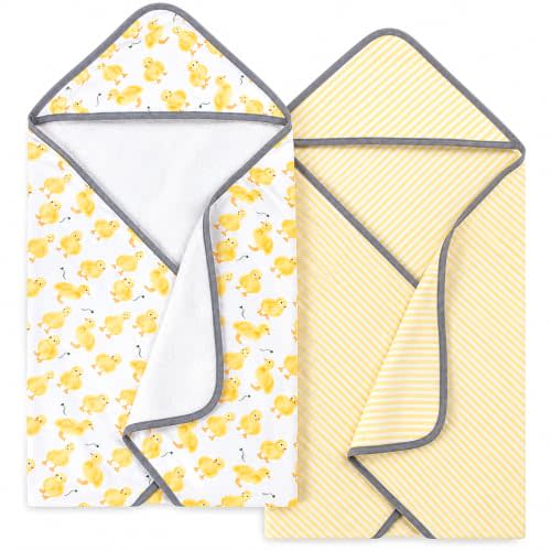 Burt's Bees Baby Infant Hooded Towels, Unisex Bath Essentials, 2-Pack | Soft and absorbent knit terry 100% organic cotton baby hooded towel that is durable and soft, measures 29" x 29"