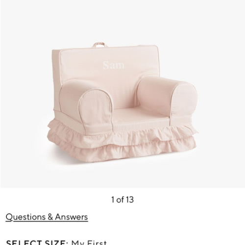 Anywhere Chair®, Dusty Blush Ruffle