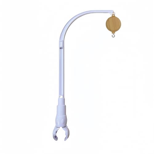 23 inch Baby Crib Mobile Bed Bell Holder Arm Bracket,with Battery-Operated Music Box, The Claw Part can be Adjusted Width-DIY Toy Decoration, Plays 35 Tunes Volume Adjustable (58CM)