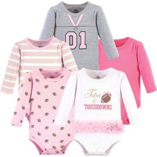 Essential 5-Pack Long-Sleeve Bodysuits, 3-6M