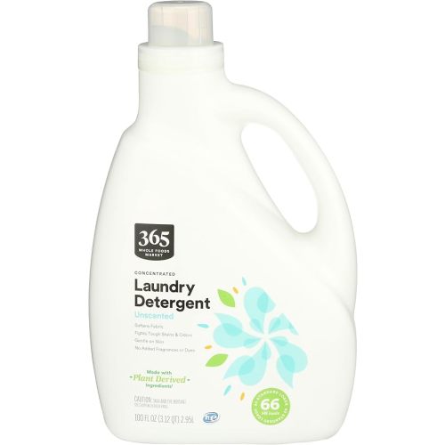 365 by Whole Foods Market, Concentrated Laundry Detergent, Unscented, 66 HE Loads, 100 Fl Oz