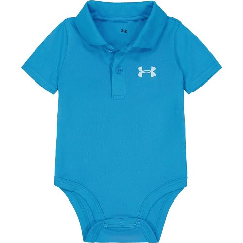 Under Armour Baby Boys' Bodysuit Logo Polo, Short and Long Sleeve, Capri, 6/9M
